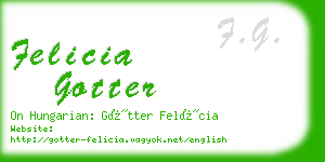 felicia gotter business card